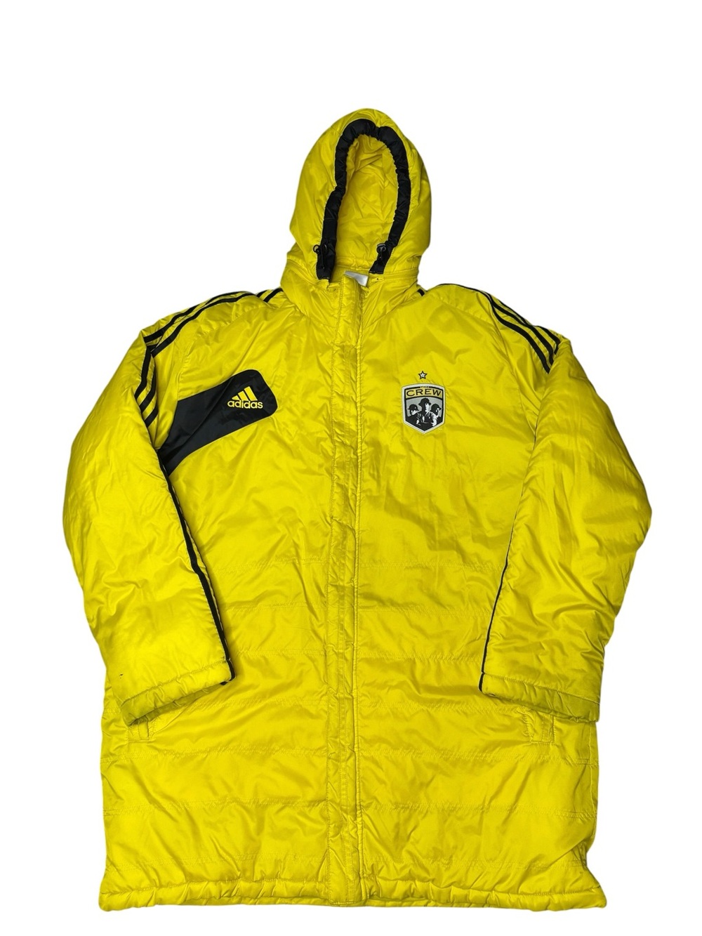 Adidas Columbus Crew MLS Stadium Parka Winter Jacket Yellow Black